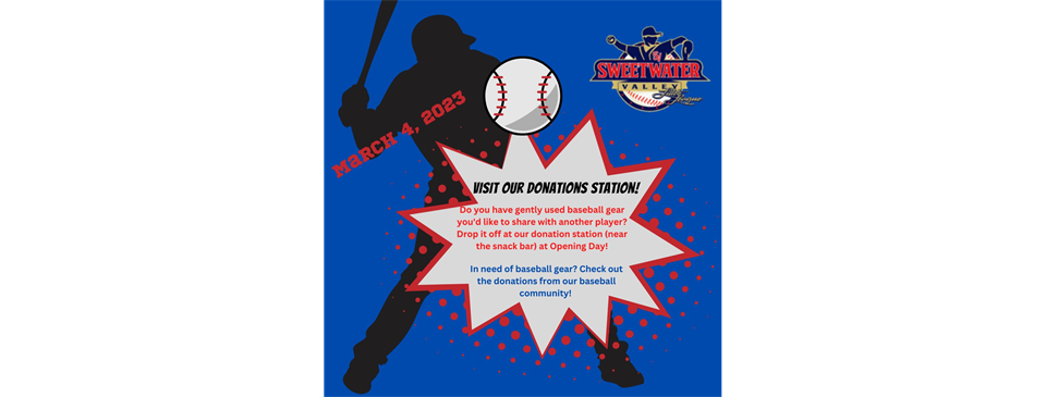 Donate your old baseball gear
