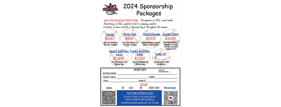 Become a SVLL Sponsor today