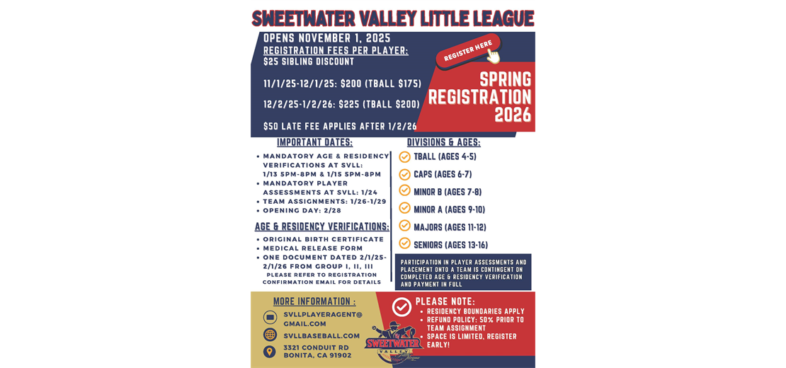 Spring 2026 registration opens soon
