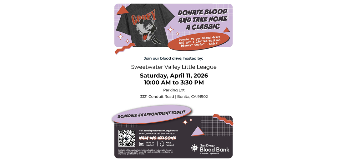 Help save a life and donate blood, 4/11/2026